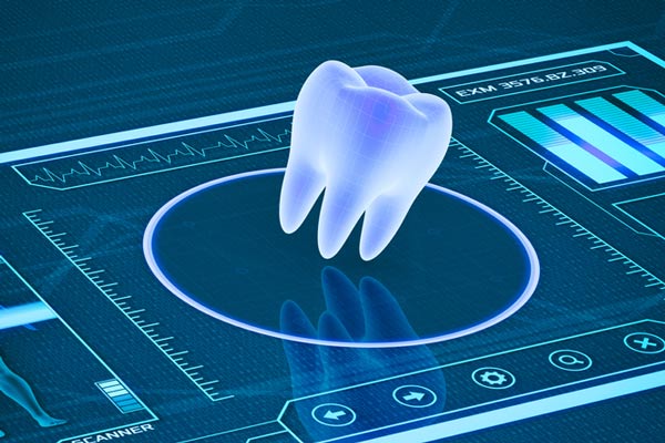 Futuristic image of a tooth.